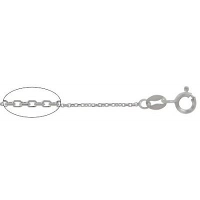 2mm Anchor Chain, 14" - 24" Length, Sterling Silver
